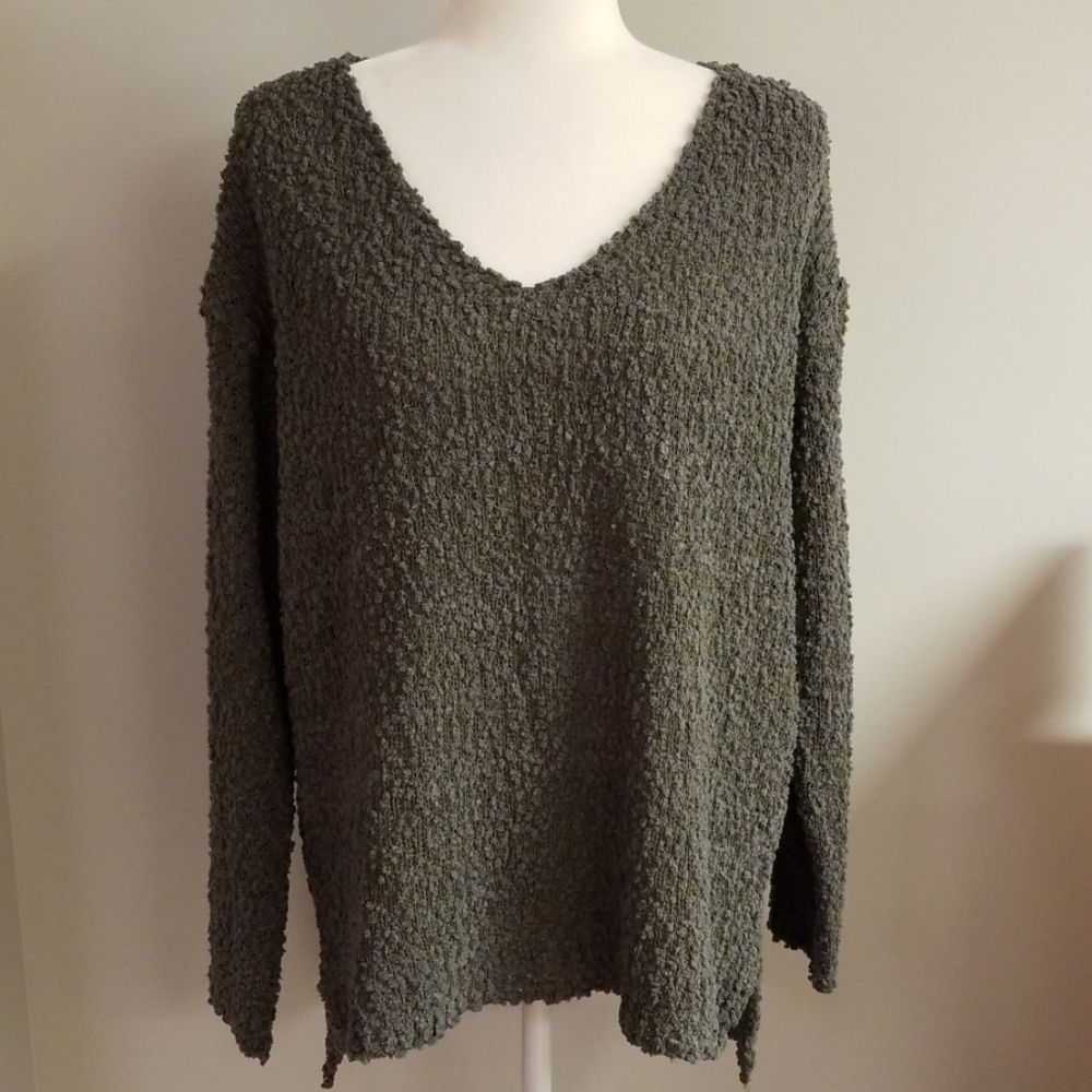 Adora Green Popcorn Sweater